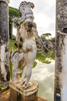 Central Italy, Lazio, Tivoli. Hadrians Villa, UNESCO World Heritage Site, The Canopus Central Italy, Lazio, Tivoli. Hadrians Villa, UNESCO World Heritage Site, The Canopus