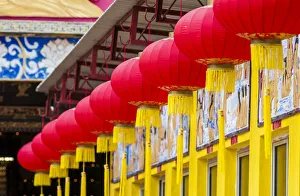 Chinese lanterns at the Ten Thousand Buddhas Monastery, Sha Tin, Hong Kong, China Chinese lanterns at the Ten Thousand Buddhas Monastery, Sha Tin, Hong Kong, China