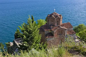 Church of St. John the Theologian at Kaneo on the shores of Lake Ohrid, Republic Church of St. John the Theologian at Kaneo on the shores of Lake Ohrid, Republic