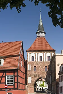 City gate Kuetertor. The Hanseatic City Stralsund. The old town is listed as UNESCO World City gate Kuetertor. The Hanseatic City Stralsund. The old town is listed as UNESCO World