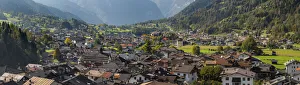 City view of Tonadico in the valley of Primiero in the Dolomites of Trentino, Italy City view of Tonadico in the valley of Primiero in the Dolomites of Trentino, Italy