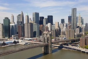 Cityscape of Lower Manhattan and Brooklyn Bridge New York City, USA Cityscape of Lower Manhattan and Brooklyn Bridge New York City, USA