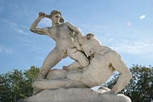 Classical Mythology. Theseus slaying Minotaur. Statue 19th century AD Classical Mythology. Theseus slaying Minotaur. Statue 19th century AD