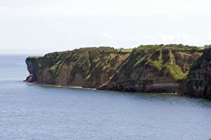 Cliffs at Omaha Beach on the coast of Normandy in northern France Cliffs at Omaha Beach on the coast of Normandy in northern France