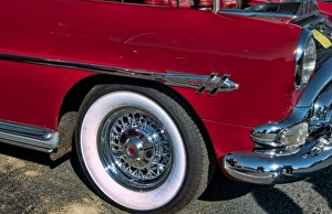 Close up of Desota car at Old classic car show at Winners Casino in Winnemucca Nevada Close up of Desota car at Old classic car show at Winners Casino in Winnemucca Nevada