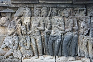 Closeup of stone carving, Borobudur, UNESCO World Heritage site, Magelang, Central Java Closeup of stone carving, Borobudur, UNESCO World Heritage site, Magelang, Central Java