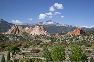 CO, Colorado Springs, Garden of the Gods with Pikes Peak, South Gateway Rock and Gray Rock CO, Colorado Springs, Garden of the Gods with Pikes Peak, South Gateway Rock and Gray Rock