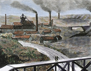 Images Dated 7th June 2011: Coal Mining Print: Herscheuse Mine, Quaregnon County, Belgium