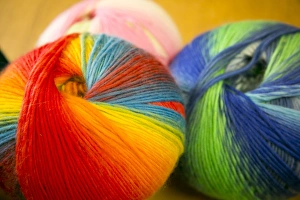 Colorful balls of yarn, Taos, New Mexico, USA Colorful balls of yarn, Taos, New Mexico, USA