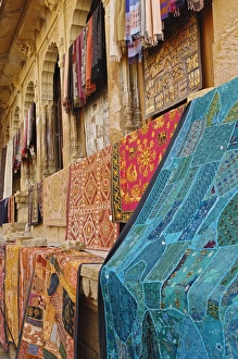Colorful cloth, Fort Jaisalmer, Jaisalmer, India Colorful cloth, Fort Jaisalmer, Jaisalmer, India