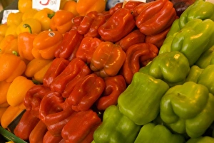 Colorful dramatic patterns of fresh bell peppers Colorful dramatic patterns of fresh bell peppers