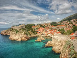 Croatia, Dubrovnik. Dubrovnik with the oceans edge Croatia, Dubrovnik. Dubrovnik with the oceans edge