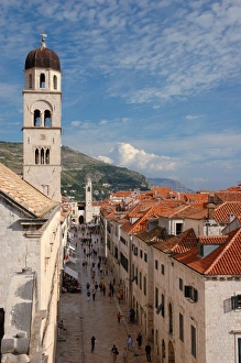 Croatia, Dubrovnik, view of Stradun from city wall Croatia, Dubrovnik, view of Stradun from city wall