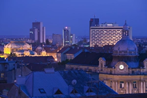 Croatia-Zagreb. City View from Upper Town / Evening Croatia-Zagreb. City View from Upper Town / Evening