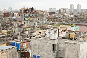 Cuba, Havana. Overview of buildings and rooftops Cuba, Havana. Overview of buildings and rooftops