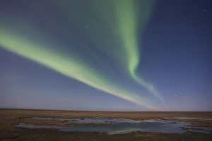 Curtains of colored northern lights (aurora borealis) dance in the night sky over Curtains of colored northern lights (aurora borealis) dance in the night sky over