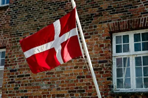 Images Dated 15th August 2004: Danish flag, Ribe, Jutland, Denmark