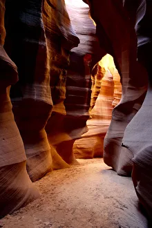 Delicate slickrock formations in upper Antelope Canyon, Navajo Indian Reservation Delicate slickrock formations in upper Antelope Canyon, Navajo Indian Reservation