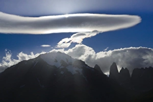 Dramatic Mountain Clouds Prints: Dramatic clouds over Torres del Paine, Torres del Paine National Park, Patagonia, Chile