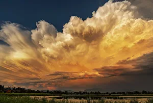 Whitefish Montana Sunset Storm Clouds Print