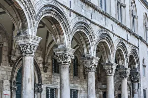 Dubrovnik, Croatia. Ornate columns at Sponza Palace Dubrovnik, Croatia. Ornate columns at Sponza Palace