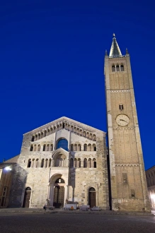 Parma Italy Prints: Duomo (Cathedral) at dusk, Parma, Emilia-Romagna, Italy