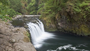 Eagle creek flows over a basalt block in the Mark O. Hatfield Wilderness Area, Oregon Eagle creek flows over a basalt block in the Mark O. Hatfield Wilderness Area, Oregon