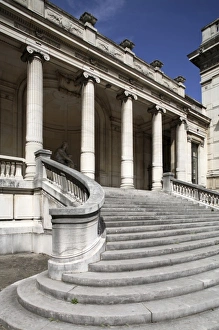 The entrance staircase of Musee de la Mode et du Costume-Palais Galliera(Fashion The entrance staircase of Musee de la Mode et du Costume-Palais Galliera(Fashion