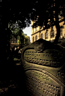 Europe, Czech Republic, Central Bohemia, Prague (Praha) Josefov; Jewish Prague; headstones Europe, Czech Republic, Central Bohemia, Prague (Praha) Josefov; Jewish Prague; headstones