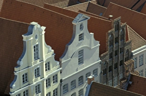 Europe, Germany, Lubeck. Buildings, roofs and typical facades Europe, Germany, Lubeck. Buildings, roofs and typical facades
