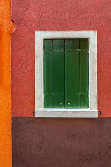 Europe, Italy, Burano. Colorful house and window Europe, Italy, Burano. Colorful house and window
