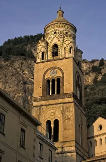 Images Dated 15th April 2004: Europe, Italy, Campania, Amalfi Belltower of Duomo di Sant Andrea (11th C