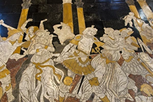 Europe, Italy, Siena. Duomo interior. Marble mosaic in floor Slaughter of the Innocents Europe, Italy, Siena. Duomo interior. Marble mosaic in floor Slaughter of the Innocents