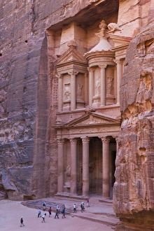 Facade of Treasury (Al Khazneh), Petra, Jordan (UNESCO World Heritage site) Facade of Treasury (Al Khazneh), Petra, Jordan (UNESCO World Heritage site)