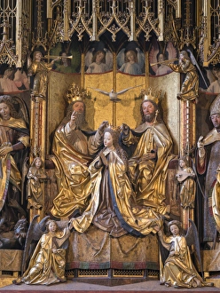 famous carved altar (Marienkroenungsaltar, Pacheraltar) by carver and artist Michael famous carved altar (Marienkroenungsaltar, Pacheraltar) by carver and artist Michael