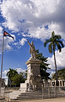 Famous Jose Marti Statue in cneter of square in Cienfuegos Cuba Famous Jose Marti Statue in cneter of square in Cienfuegos Cuba