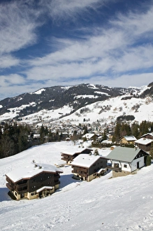 FRANCE-French Alps (Haute-Savoie)-MEGEVE:Ski Resort View from Calvaire Hill / Winter FRANCE-French Alps (Haute-Savoie)-MEGEVE:Ski Resort View from Calvaire Hill / Winter