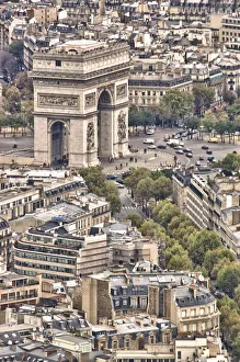 France, Paris, Arc de Triomphe, view from Eiffel Tower France, Paris, Arc de Triomphe, view from Eiffel Tower