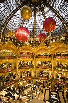 France, Paris, Galleries Lafayette department store, dome interior France, Paris, Galleries Lafayette department store, dome interior