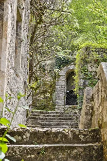 France, Saint-Cirq Lapopie. Stairway in the village France, Saint-Cirq Lapopie. Stairway in the village