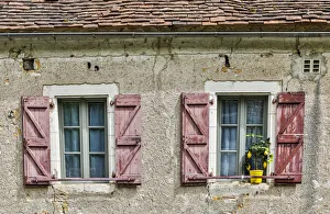 France, Saint-Cirq Lapopie. Windows and shutters France, Saint-Cirq Lapopie. Windows and shutters