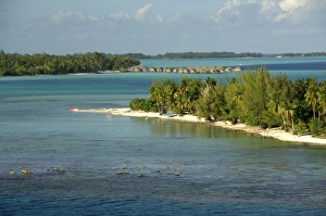Polynesian Nature Photography Prints: French Polynesia, Bora Bora. Teavanui Pass, only access through reef. Pearl Beach