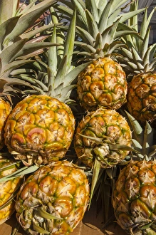 Fresh pineapple at the Saturday farmers market Honolulu, Oahu, Hawaii Fresh pineapple at the Saturday farmers market Honolulu, Oahu, Hawaii