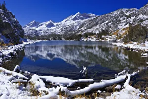 Fresh snow on Mount Abbot from Long Lake, John Muir Wilderness, Sierra Nevada Mountains Fresh snow on Mount Abbot from Long Lake, John Muir Wilderness, Sierra Nevada Mountains