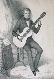 Garcia Aguado, Dionisio (1784-1849). Spanish guitarist and composer. Engraving Garcia Aguado, Dionisio (1784-1849). Spanish guitarist and composer. Engraving