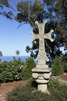 Georgia, Batumi. A large cross in the Batumi Botanic Gardens, overlooking the Black Sea Georgia, Batumi. A large cross in the Batumi Botanic Gardens, overlooking the Black Sea