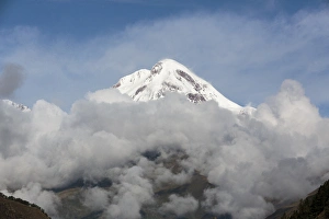 Georgia, Mtskheta, Stepantsminda. A mountain in the Kabegi range Georgia, Mtskheta, Stepantsminda. A mountain in the Kabegi range
