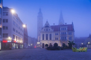 Germany, Bavaria, Ingolstadt, Old Town, Asamkirche Maria de Victoria church, dawn Germany, Bavaria, Ingolstadt, Old Town, Asamkirche Maria de Victoria church, dawn