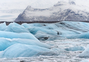 The glacial lagoon Joekulsarlon in the Vatnajoekull NP during winter The glacial lagoon Joekulsarlon in the Vatnajoekull NP during winter