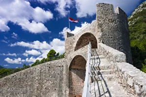 The Great Wall above the city center, Ston, Dalmatian Coast, Croatia The Great Wall above the city center, Ston, Dalmatian Coast, Croatia